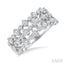 Bold Three Row Diamond Fashion Band