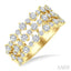 Bold Three Row Diamond Fashion Band