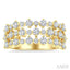 Bold Three Row Diamond Fashion Band