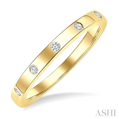 Flush Bezel Set Diamond Fashion Band