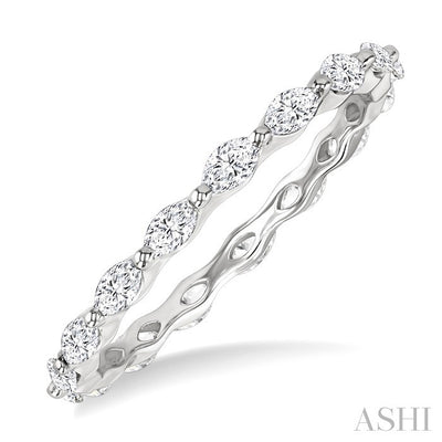 Marquise Shape Eternity Diamond Wedding Band