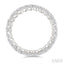 Oval Shape North-South Eternity Diamond Wedding Band