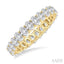 Oval Shape North-South Eternity Diamond Wedding Band