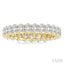 Oval Shape North-South Eternity Diamond Wedding Band