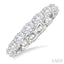 Oval Shape East-West Eternity Diamond Wedding Band