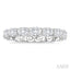 Oval Shape East-West Eternity Diamond Wedding Band