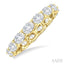 Oval Shape East-West Eternity Diamond Wedding Band