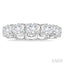 Oval Shape East-West Eternity Diamond Wedding Band