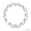 Oval Shape East-West Eternity Diamond Wedding Band