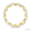 Oval Shape East-West Eternity Diamond Wedding Band