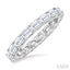 Emerald Shape East-West Eternity Diamond Wedding Band