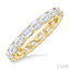 Emerald Shape East-West Eternity Diamond Wedding Band