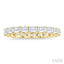 Emerald Shape East-West Eternity Diamond Wedding Band