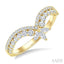 2 Row Chevron Diamond Fashion Ring