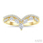 2 Row Chevron Diamond Fashion Ring