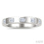 Bold Emerald Shape 5 Stone Bezel Set Diamond Band