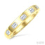 5 Stone Emerald Shape Bezel Set Diamond Band