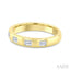 Bold Emerald Shape 5 Stone Bezel Set Diamond Band