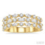 Bold Three Row Baguette Diamond Fashion Band