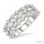 Bold Three Row Baguette Diamond Fashion Band