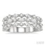 Bold Three Row Baguette Diamond Fashion Band