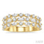 Bold Three Row Baguette Diamond Fashion Band