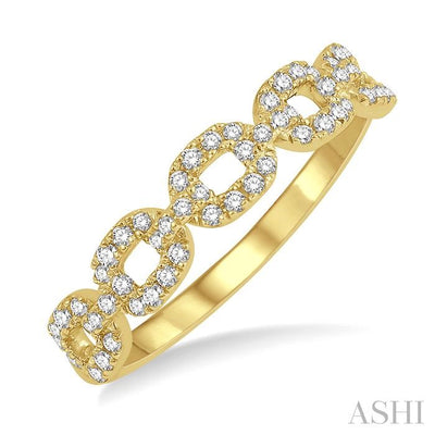 Stackable Paperclip Diamond Fashion Band