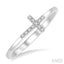 Sideway Cross Diamond Fashion Ring