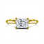 Radiant-cut Diamond East-West Solitaire Engagement Ring