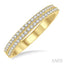 Two Row Diamond Wedding Band