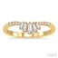 Chevron Baguette Diamond Fashion Ring