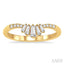 Chevron Baguette Diamond Fashion Ring