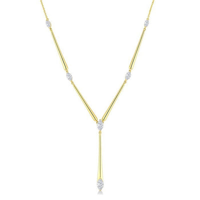 Diamond Station Drop Necklace