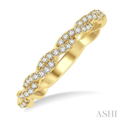 Twisted Diamond Stackable Fashion Band