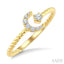 Stackable Crescent Moon & Star Diamond Fashion Ring