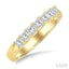 Princess Shape 7 Stone Diamond Wedding Band