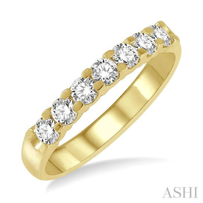 7 Stone Diamond Wedding Band