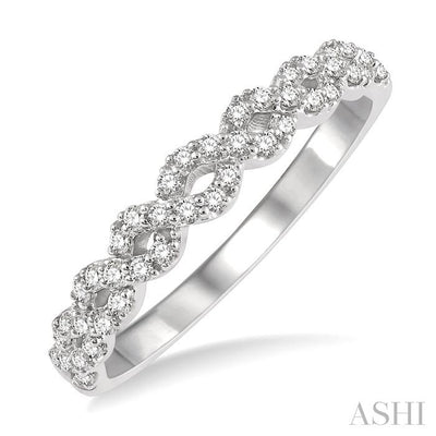 Twisted Diamond Stackable Fashion Band