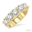 Round Shape 5 Stone Diamond Wedding Band