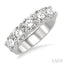 Round Shape 5 Stone Diamond Wedding Band