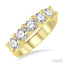Round Shape 5 Stone Diamond Wedding Band