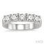 Round Shape 5 Stone Diamond Wedding Band
