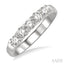 Round Shape 5 Stone Diamond Wedding Band