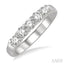 Round Shape 5 Stone Diamond Wedding Band