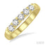 Round Shape 5 Stone Diamond Wedding Band