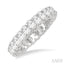 Oval Shape Eternity Diamond Wedding Band