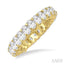Oval Shape Eternity Diamond Wedding Band