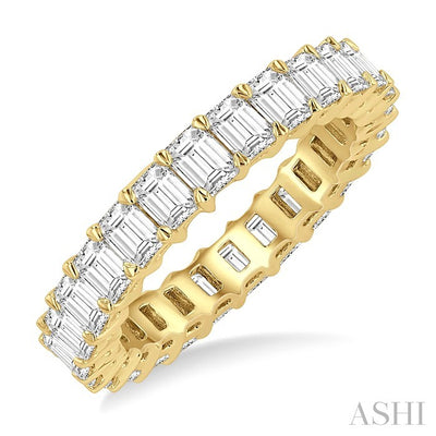 Emerald Shape Eternity Diamond Wedding Band