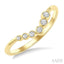 Graduated Wave Bezel Diamond Stackable Fashion Ring