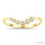 Graduated Wave Bezel Diamond Stackable Fashion Ring